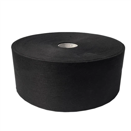 Colore nero Tessuto non tessuto Spunlace in poliestere al 100% per salviettine umidificate